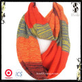 Color mixed women warm stripe knit scarf